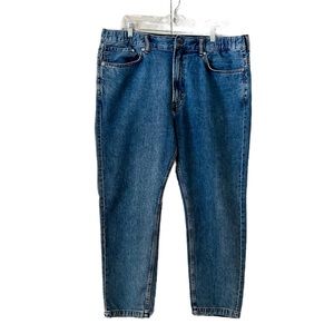 H&M Relaxed Tapered Pull-on Jeans XL